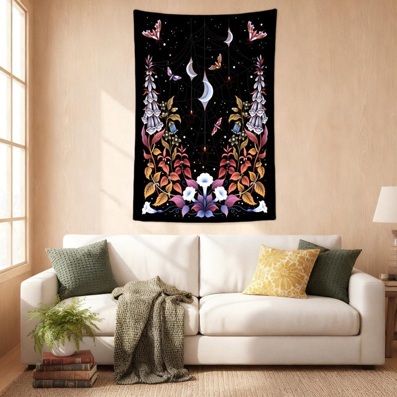 Gothic Spider Web Tapestry Cre - Spider Plant Hanging review and price