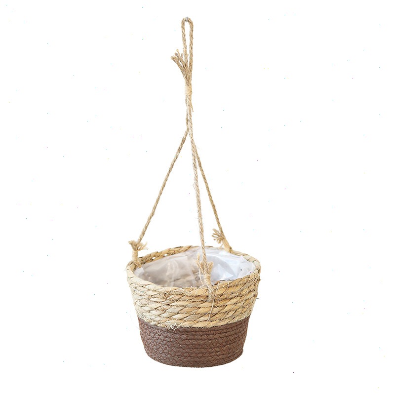 Straw Hanging Basket Flower Po - Spider Plant Hanging review and price