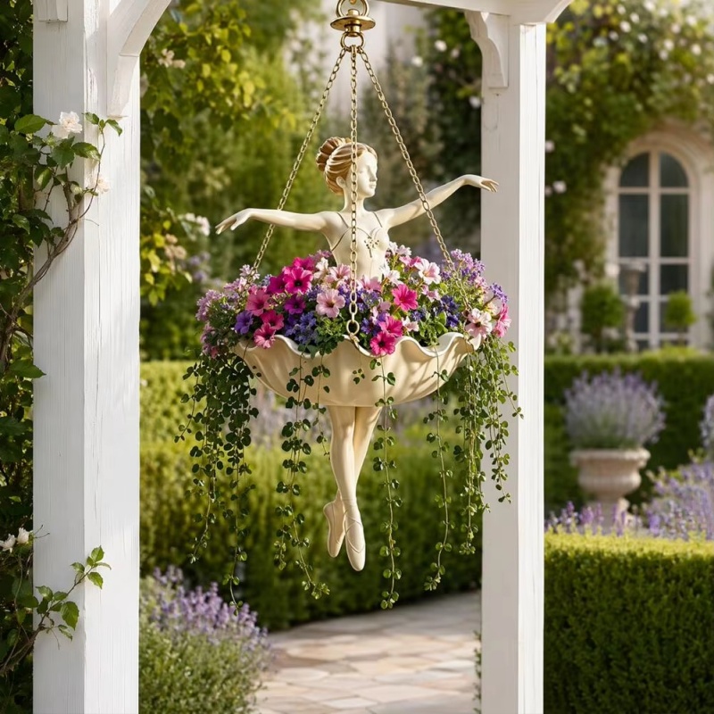 Resin Ballet Dancer Hanging Pl - Spider Plant Hanging review and price